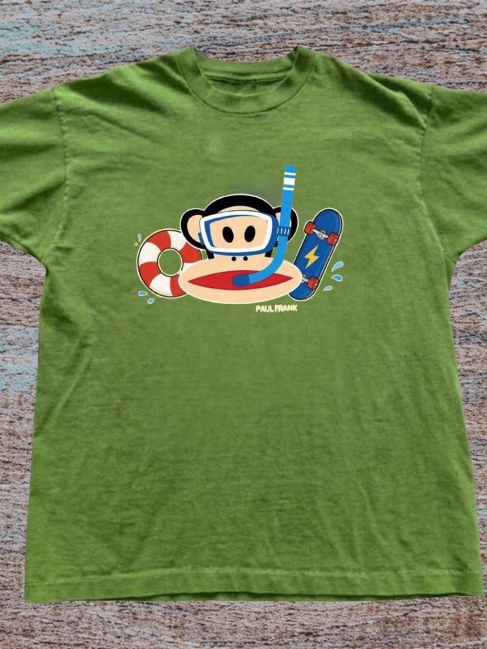 Paul Frank Lime Green Monkey Snorkel Tee